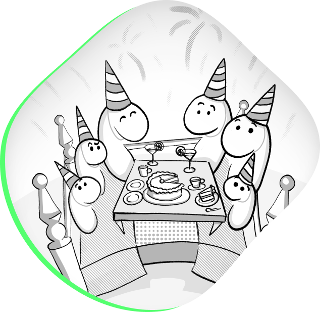 Friends and family sitting on tapchan having celebration